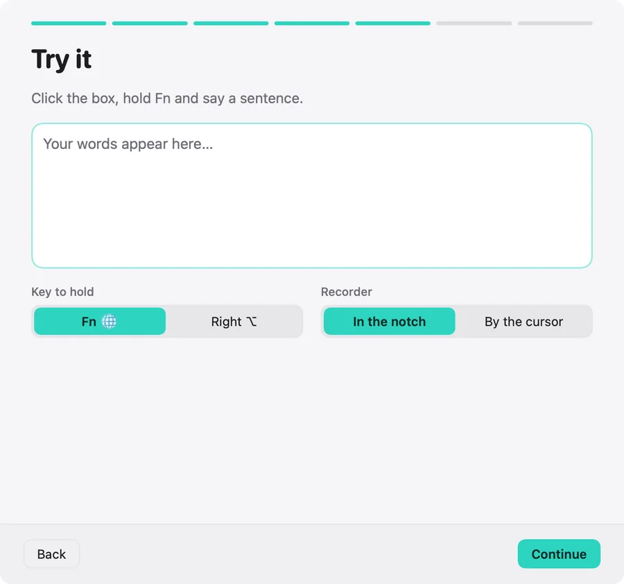 Speaketti setup: Say your first sentence